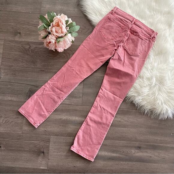 Tory Burch Rose Pink Slim Straight Leg Low Rise Jeans 24 - Picture 5 of 8